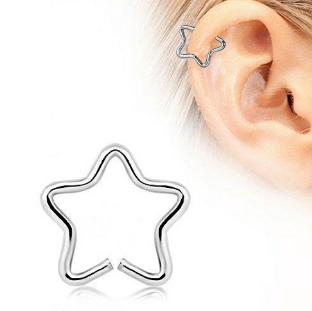 20g Star Cartilage Ring
